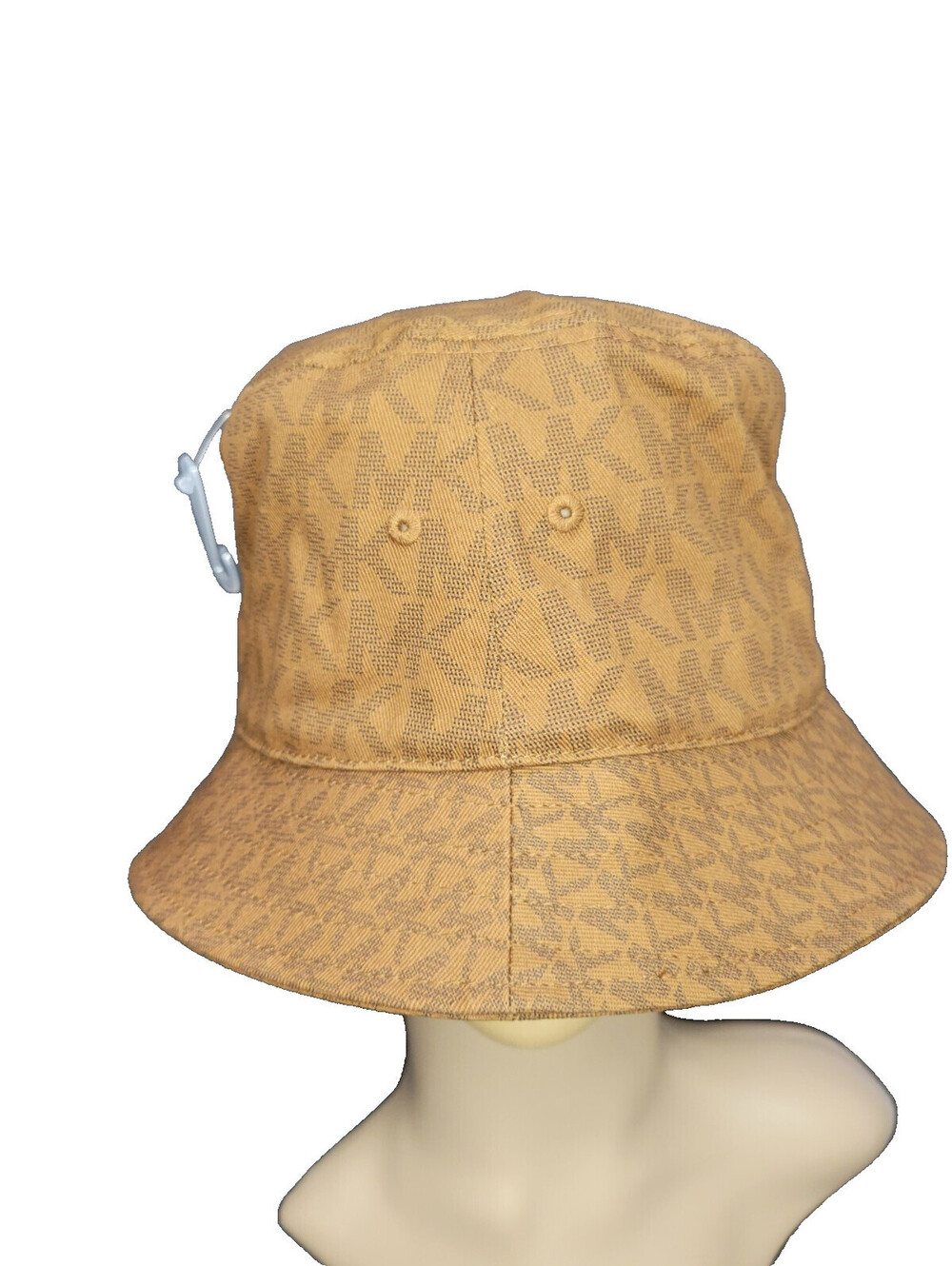 Michael Kors Womens Signature MK Logo Monogram Bucket Hat Luggage Size M/L -NEW!